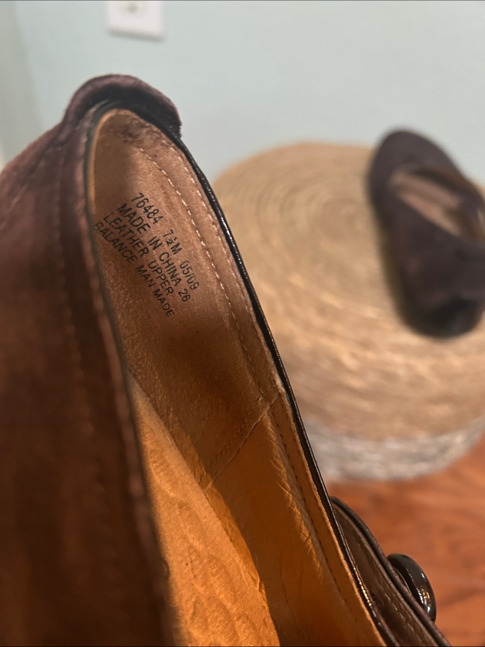 Clarks Privo Brown Suede Mary Jane Flats with Button Strap - Picture 6 of 6